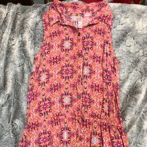 Collared button up romper